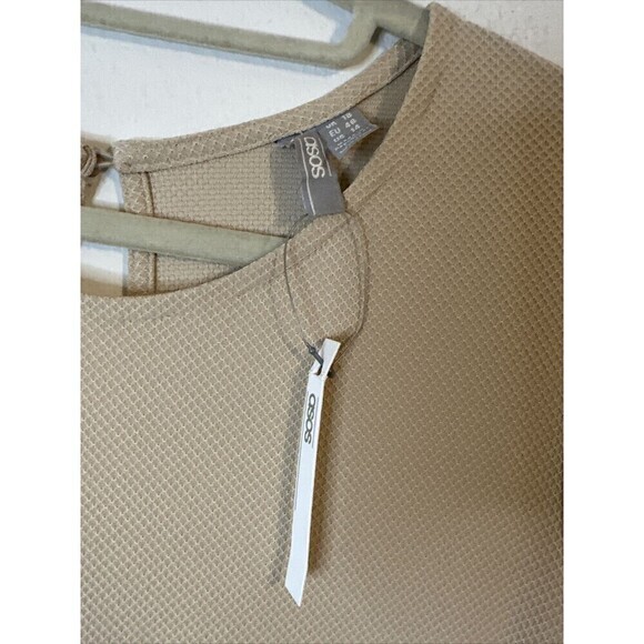 ASOS short sleeve Jumpsuit Size 14 Waffle Knit NWT - Picture 3 of 4